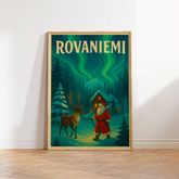 Affiche Rovaniemi – Santa under the northern lights