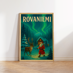 Affiche Rovaniemi – Santa under the northern lights