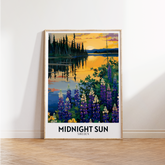 Soleil de minuit en Laponie