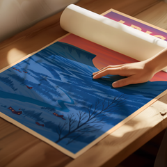 Affiche Abisko – Lapporten in the heart of winter