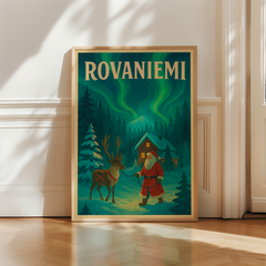 Affiche Rovaniemi – Santa under the northern lights