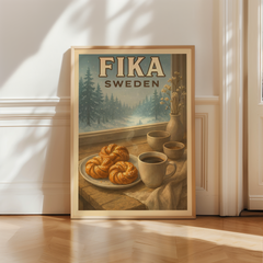 Affiche Fika - A break in Sweden