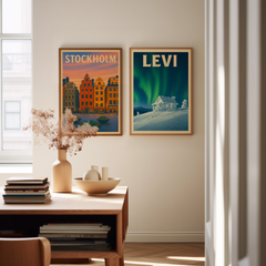 Affiche Levi – Santa's Cabin in the Cold