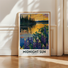 Soleil de minuit en Laponie