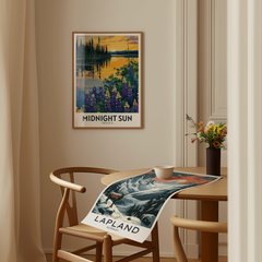 Soleil de minuit en Laponie