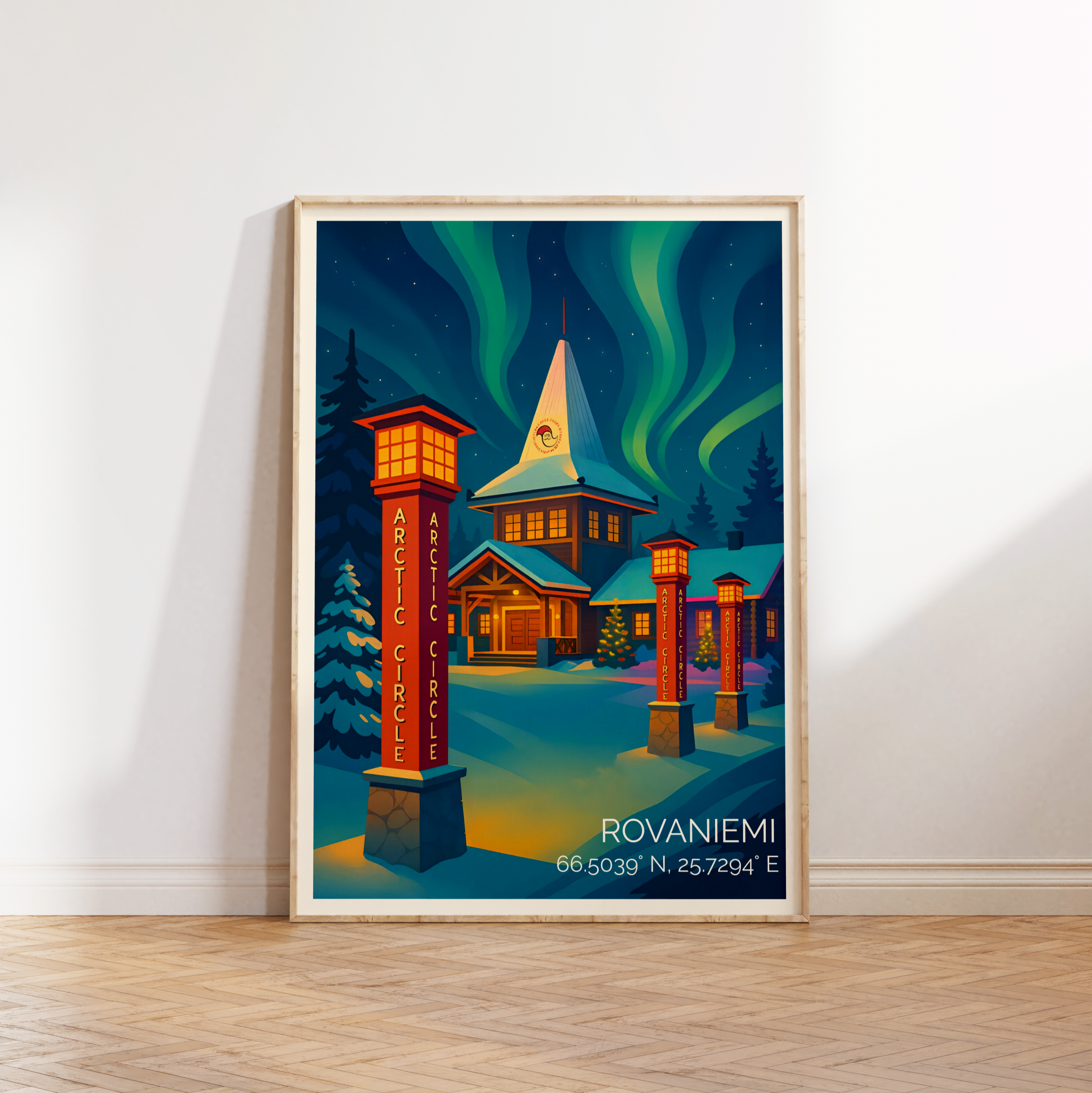 Rovaniemi travel poster