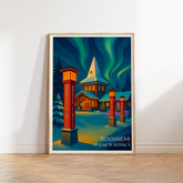 Rovaniemi travel poster