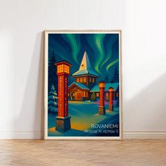 Rovaniemi travel poster