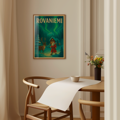 Affiche Rovaniemi – Santa under the northern lights